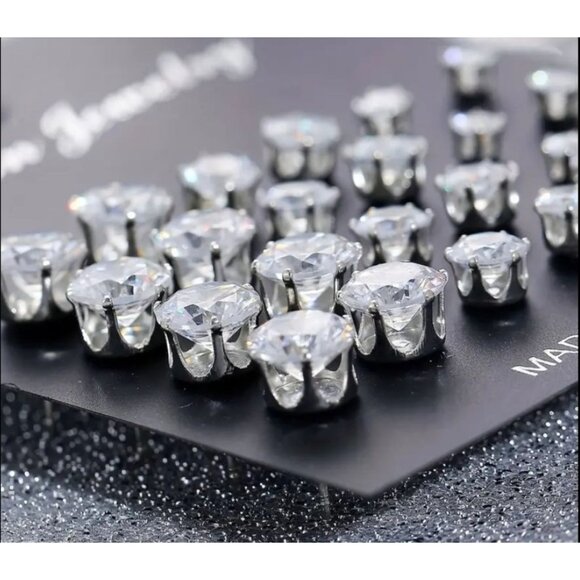 BOGO FREE - Classic Minimalist Style Diamond Stud Earrings Set - Picture 3 of 5